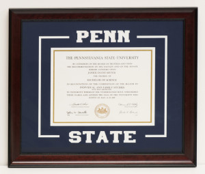 Penn State Diploma Cut out